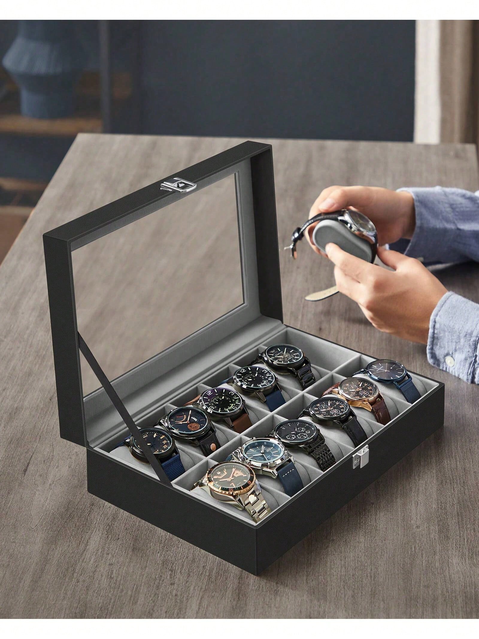 Pudełko na zegarki z 12 przegr – Accessories With Watch recenzja i cena