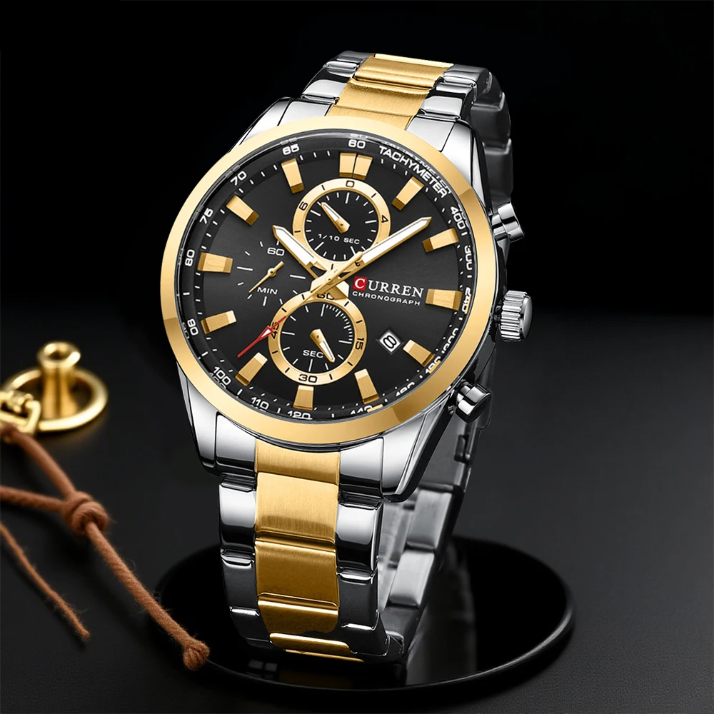 CURREN Casual Quartz Chrono Sp – Accessories With Watch recenzja i cena