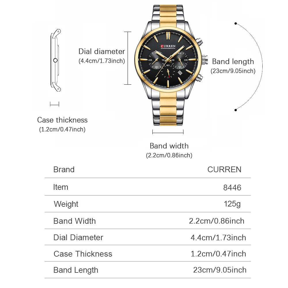 CURREN Casual Quartz Chrono Sp – Accessories With Watch recenzja i cena