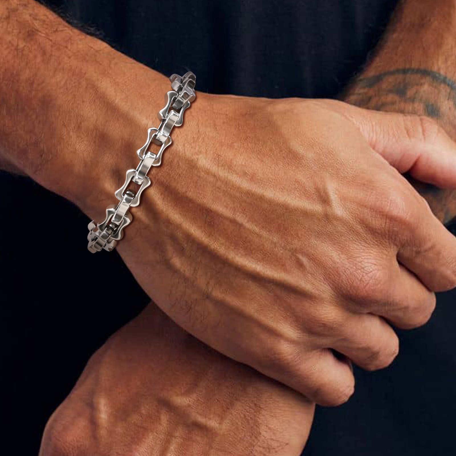 Vnox Heavy Bold męskie bransol – Ceramic Link Bracelet recenzja i cena